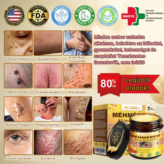 (🎁2025-ös Újévi Akció🎁 50% Kedvezmény🎁)PLTOWE® Méhméreg All-in-One krém US Bőrgyógyászatilag elfogadott