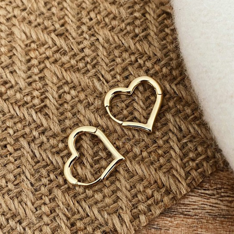 2024 New Classic Copper Alloy Smooth Metal Hoop Earrings For Woman Fashion Korean Jewelry Temperament  Daily Wear earrings