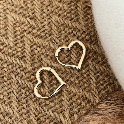 2024 New Classic Copper Alloy Smooth Metal Hoop Earrings For Woman Fashion Korean Jewelry Temperament  Daily Wear earrings